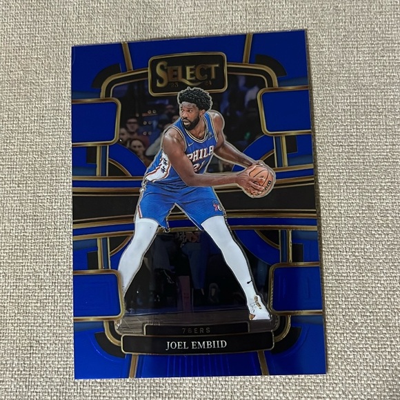 Joel Embiid 23-24 Panini Select Blue #197 Philadelphia 76ers Basketball Card NBA - Picture 1 of 2